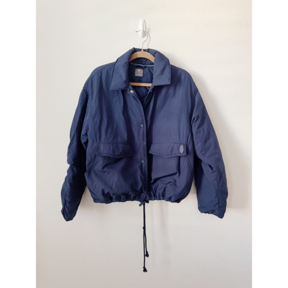 Free People FP MOVEMENT Off The Bleachers Coaches Jacket Midnight Navy Size S - Picture 7 of 10